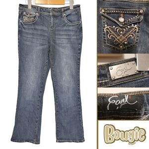 2/20 Embelished Jeans Y2k Style Size 6p Bootcut
